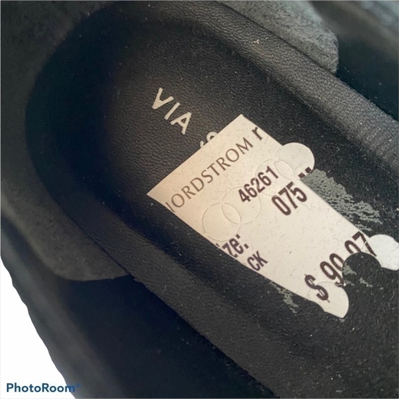 Via Spiga Black Leather Platform Loafer Right Shoe (one shoe) Size 7 - Picture 6 of 6